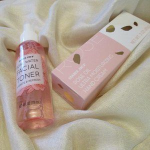 1 Rose Water Facial Toner + 1 Rose Oil Moisturizing Hand Cream New Trader Joe's